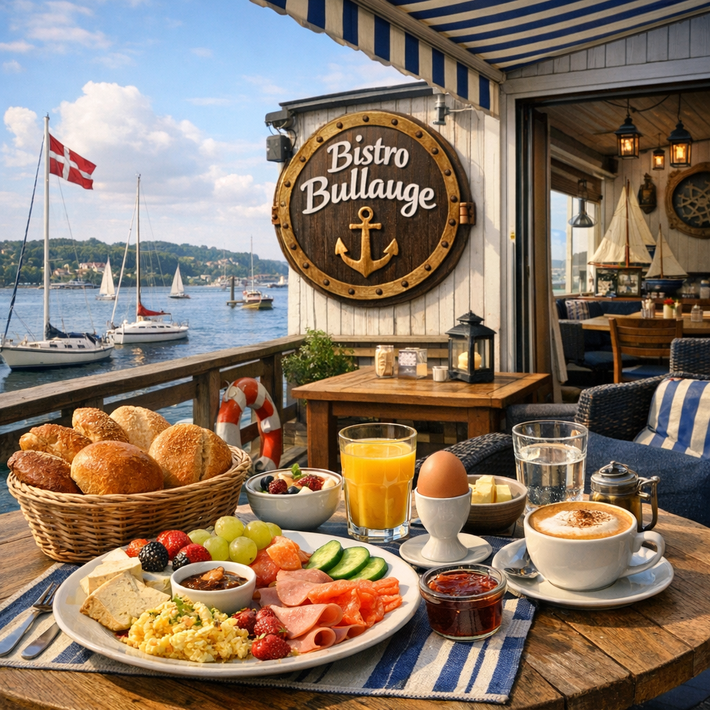 Gemütliches Frühstück im Bistro Bullauge bei Flensburg mit maritimer Atmosphäre und Terrasse