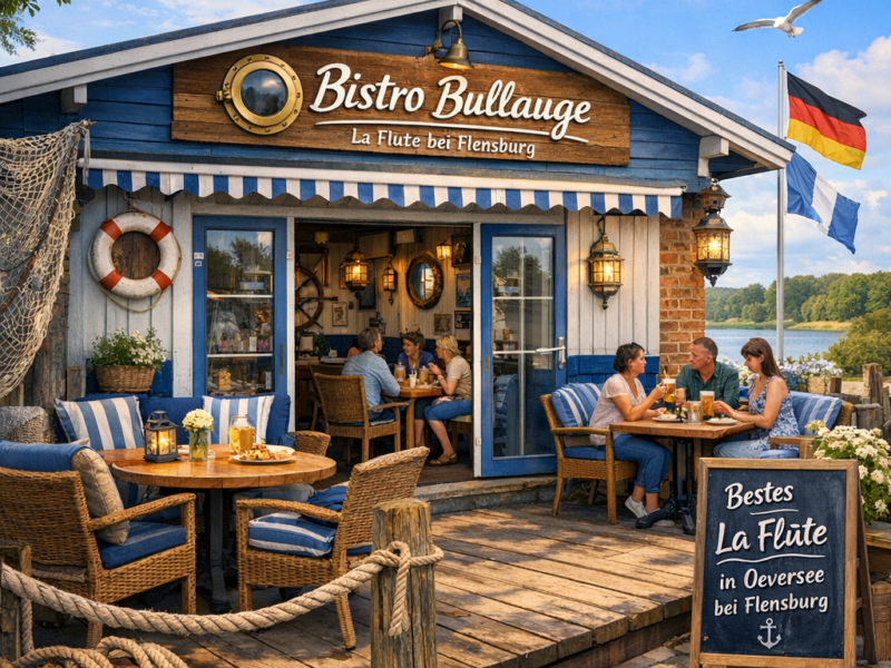 Gemütliches Bistro Bullauge in Oeversee bei Flensburg mit Terrasse und maritimem Flair