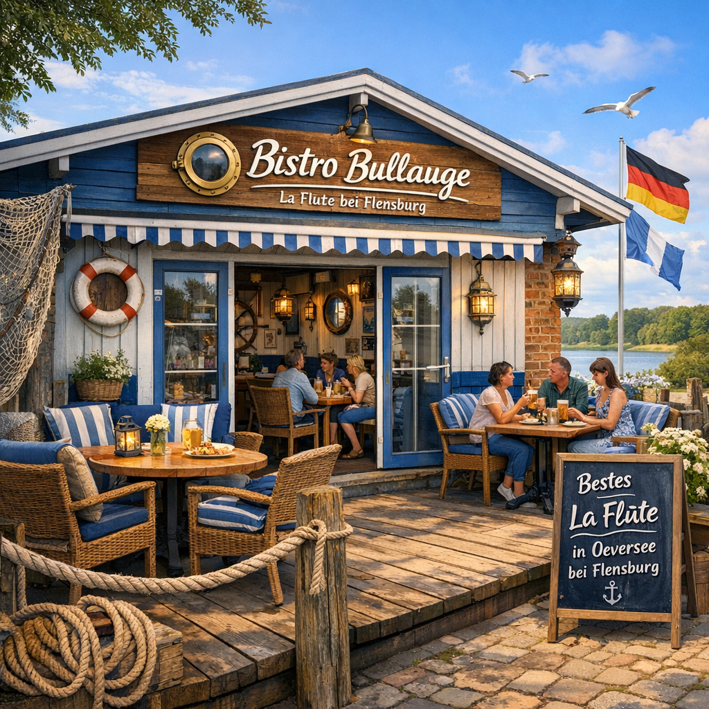 Gemütliches Bistro Bullauge in Oeversee bei Flensburg mit Terrasse und maritimem Flair