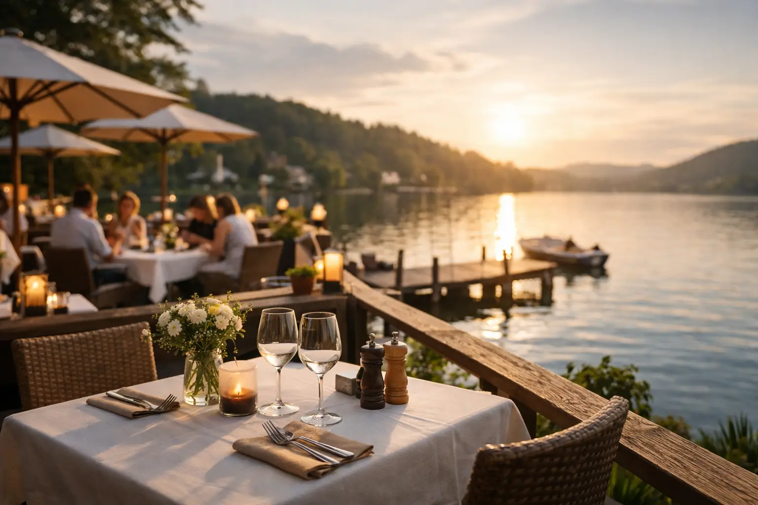 Gemütliches Restaurant am See finden